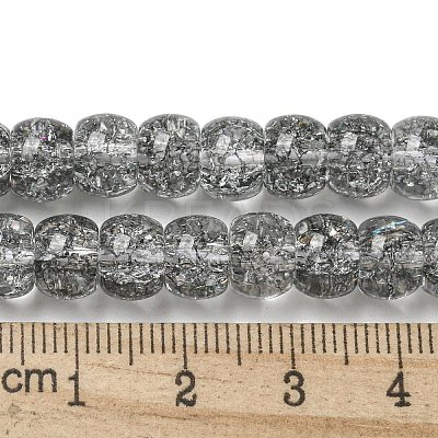 Transparent Spray Painting Crackle Glass Beads Strands GLAA-NH0001-05I-1