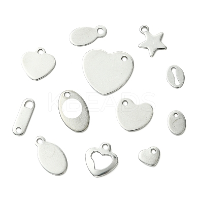 160Pcs 16 Styles 304 Stainless Steel Chain Tabs FIND-CJ0004-88-1