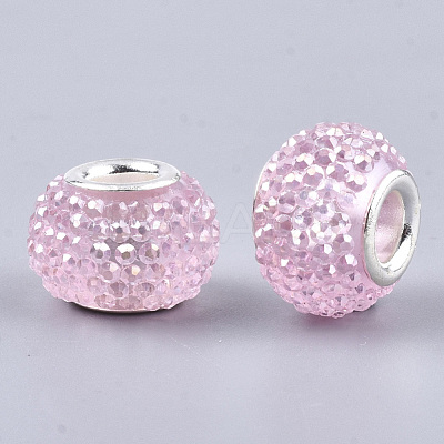 Resin Rhinestone European Beads RPDL-T002-04H-1