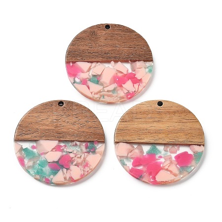 Resin and Walnut Pendants FIND-R051-05G-1