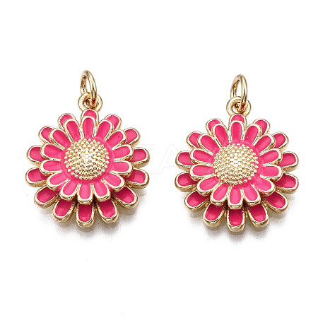 Brass Enamel Pendants KK-Q769-014E-NF-1