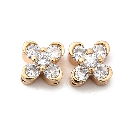 Brass Pave Cubic Zirconia Multi-Strand Links KK-Z131-14G-02-1