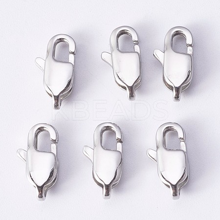 Tarnish Resistant 304 Stainless Steel Lobster Claw Clasps STAS-P190-06-1