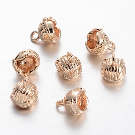 Light Gold Plating Brass Motorcycle Helmet Charms KK-M191-16-1