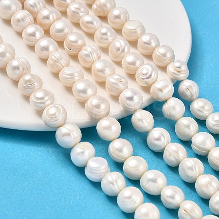 Natural Cultured Freshwater Pearl Beads Strands PEAR-I007-07T-01-1