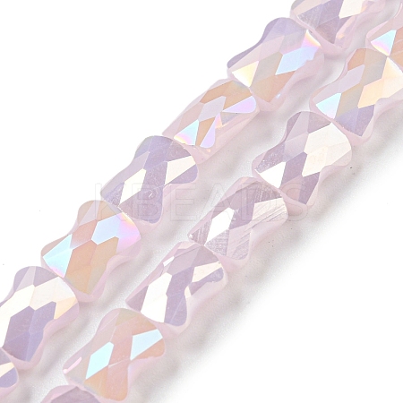 AB Color Plate Glass Beads Strands EGLA-P051-06B-C01-1