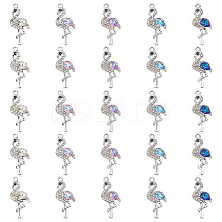 25Pcs 5 Colors Zinc Alloy Pendants FIND-WR0012-68-1