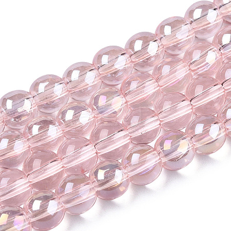 Electroplate Transparent Glass Beads Strands LS-GLAA-T032-T6mm-AB10-1