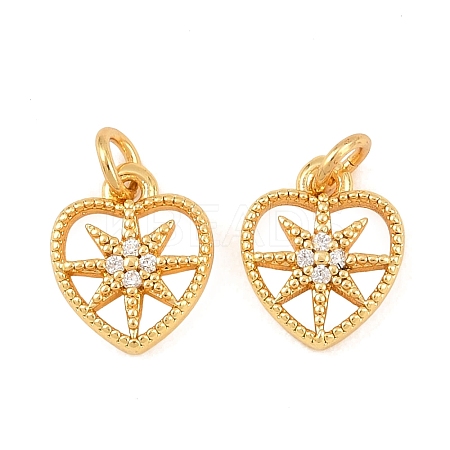 Brass Micro Pave Cubic Zirconia Pendants KK-F927-12D-G-1