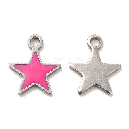 304 Stainless Steel Enamel Pendants LS-STAS-M308-13P-02-1