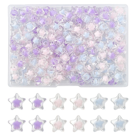 60G 3 Colors Transparent Acrylic Beads TACR-YW0002-46-1
