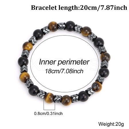 Adjustable Natural Mixed Gemstone Woven Bracelets PW-WG2ABB7-06-1