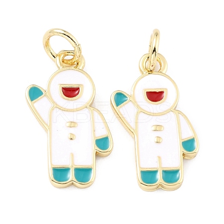 Brass Enamel Pendants KK-K250-39G-1