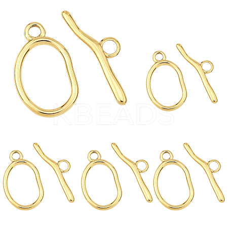 5Pcs 304 Stainless Steel Toggle Clasps STAS-YW0003-36G-1