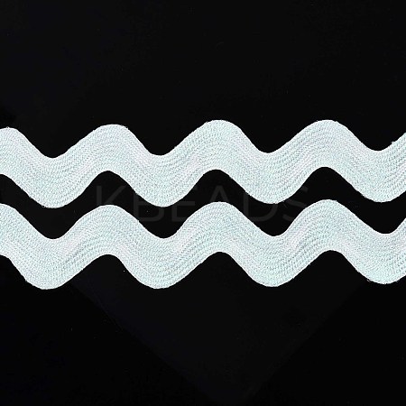 10 Yard Metallic Polyester Wavy Fringe Trim Ribbon SRIB-GF0001-38U-1