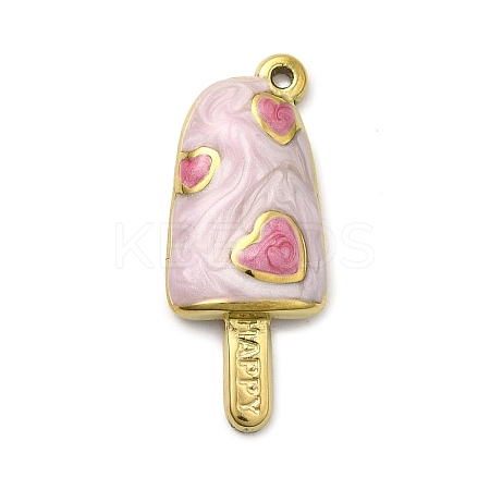 304 Stainless Steel Enamel Pendants STAS-I355-12G-03-1