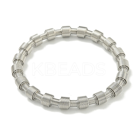 Non-Tarnish Adjustable 304 Stainless Steel Column Spring Wire Bracelets BJEW-H617-13P-1