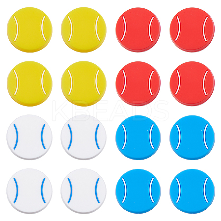 16Pcs 4 Colors Silicone Tennis Racquet Dampener AJEW-FH0004-59-1