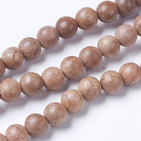 Natural Wood Beads Strands WOOD-J001-02-10mm-1