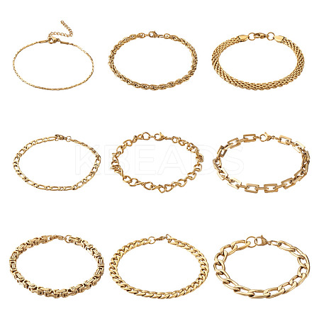 304 Stainless Steel Chain Bracelets STAS-TA0004-58-1