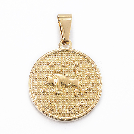 Real 18K Gold Plated 304 Stainless Steel Pendants STAS-H372-01K-1