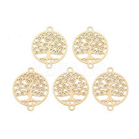 Rack Plating 201 Stainless Steel Connector Charms LS-STAS-T057-40G-1