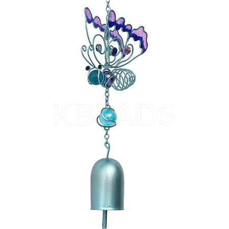 Butterfly Vintage Metal Enamel Wind Chime PW-WG15492-08-1