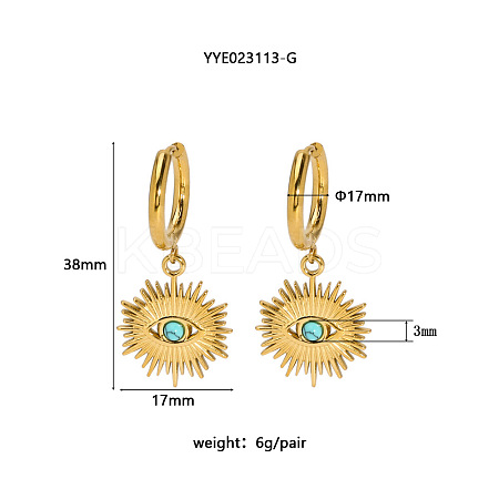 Vintage French Style 304 Stainless Steel Hoop Earrings GS6487-1-1
