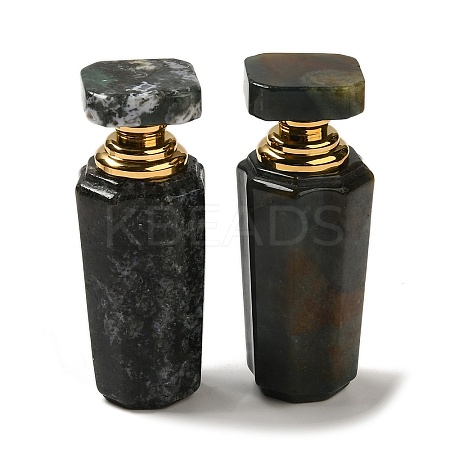 Natural Moss Agate Dropper Perfume Bottles DJEW-H010-03G-04-1