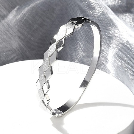 304 Stainless Steel Hinged Bangles for Women BJEW-A011-15P-1