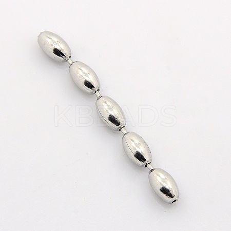 Tarnish Resistant 304 Stainless Steel Rice Bead Ball Chains CHS-A002A-6.0mm-1