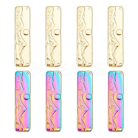12Pcs 3 Colors 304 Stainless Steel Pendants STAS-UN0045-47-1