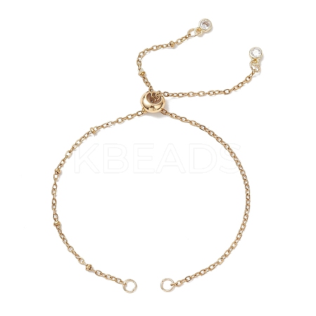 304 Stainless Steel Cable Chain Satellite Chain Slider Bracelet Making AJEW-JB01502-01-1
