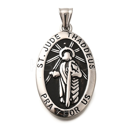 304 Stainless Steel Pendants STAS-A109-06P-1