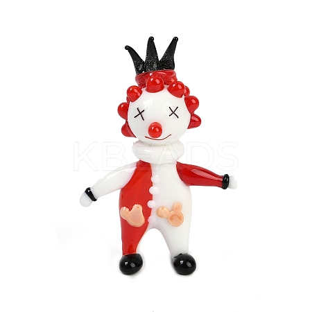 Handmade Lampwork Clown Display Decorations LAMP-Q005-12H-1