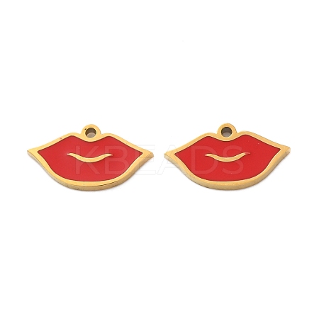 Ion Plating(IP) 304 Stainless Steel Enamel Charms X-STAS-M102-60G-1