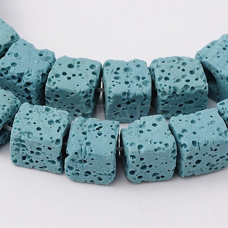 Dyed & Natural Lava Rock Beads Strands G-L435-01-8mm-14-1
