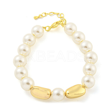 ABS Imitation Pearl Beaded Braclets BJEW-P322-18G-1
