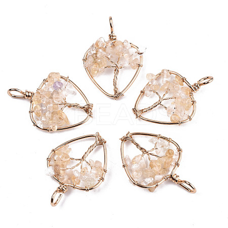 Natural Citrine Pendants G-T131-97-1
