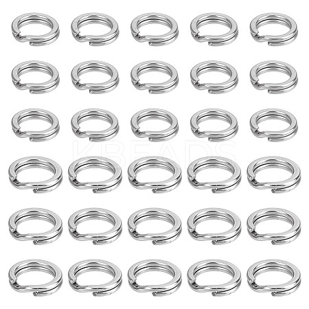 304 Stainless Steel Double Loops Keychain Rings FIND-DR0001-35B-1