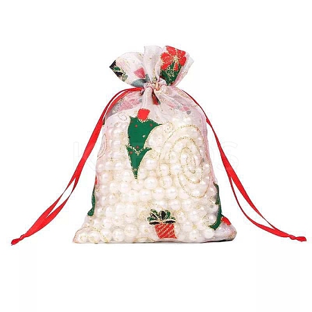 Organza Printed Gift Bags with Drawstring PW-WG00D7C-05-1