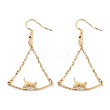 304 Stainless Steel Dangle Earrings EJEW-P271-12G-1