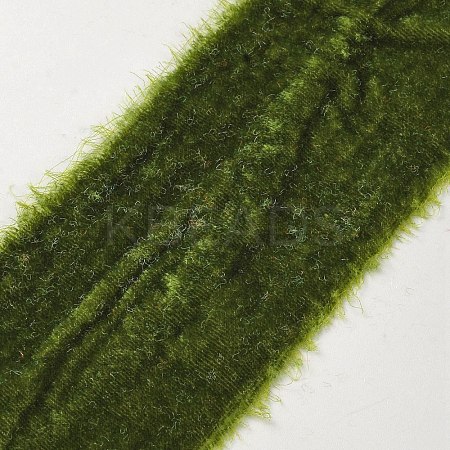 5 Yards Polyester Frayed Ribbon OCOR-WH0082-226B-06-1
