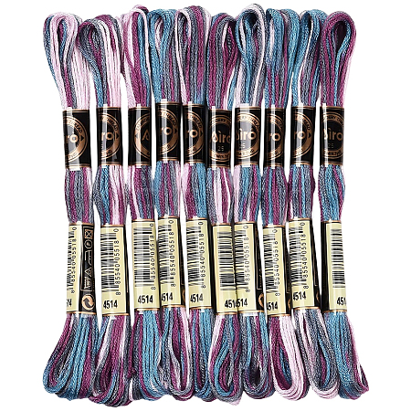 10 Skeins 6-Ply Polyester Embroidery Floss OCOR-CY0002-99C-1