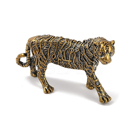 Brass 3D Animal Figurines KK-C073-06C-AG-1