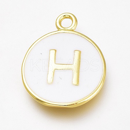 Brass Enamel Pendants KK-H103-01H-G-1