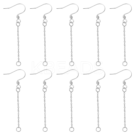 304 Stainless Steel Earring Hooks EJEW-YW00011-02-1