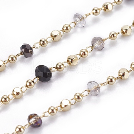 Handmade Glass Beaded Chains CHC-K007-G04-G-1