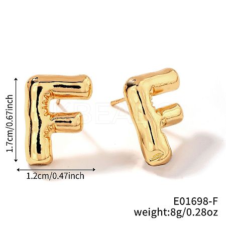 Brass Stud Earrings LS-UV9543-6-1
