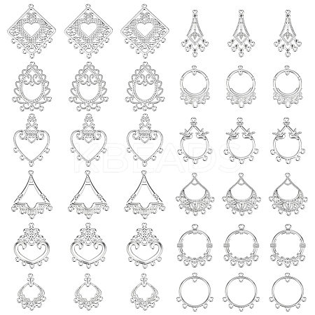 96Pcs 12 Styles Alloy Hollow Chandelier Component Links FIND-PH0061-70-1